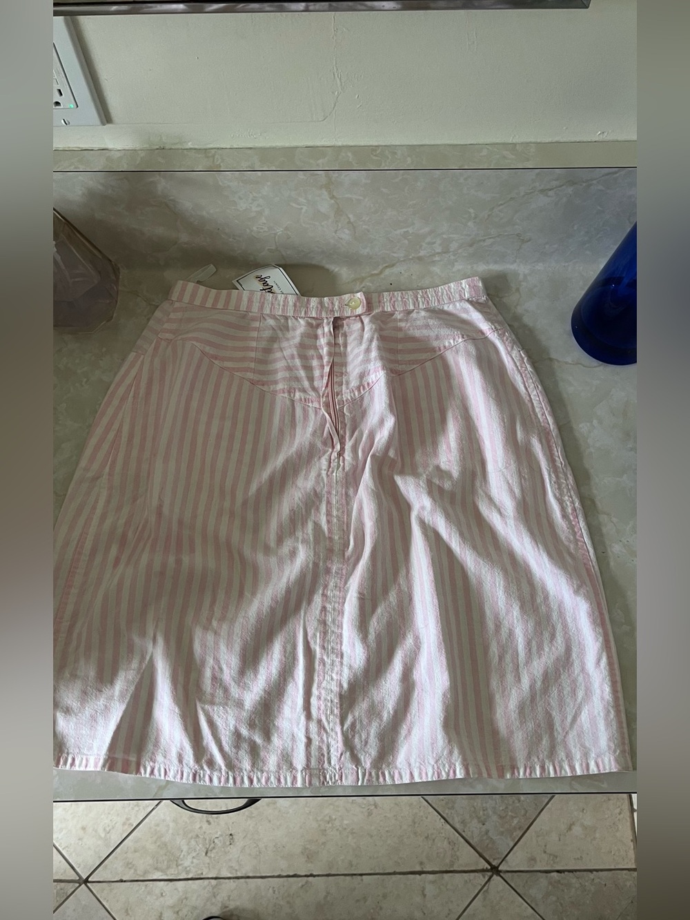 Pink Stripe A-Line Women’s Skirt